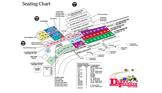 Derby Tickets Inc - Churchill Downs Seating Chart